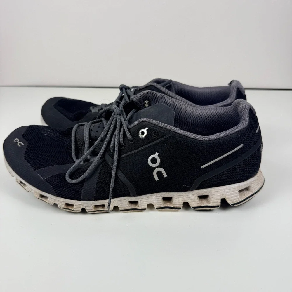 On Cloud Women 10.5 Running Shoes Black Gray Low Top Sneakers 19.0001
